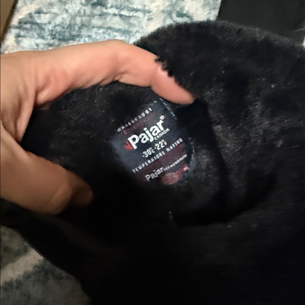 Pajar Black Winter Boots with Fur Trim size 8-8.5 - Picture 5 of 5
